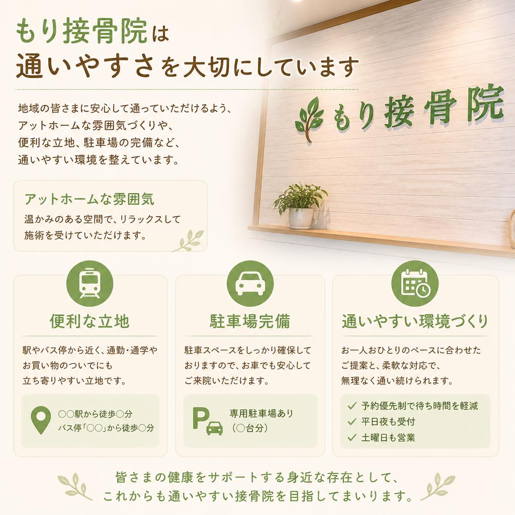通いやすい環境とアットホームな雰囲気
