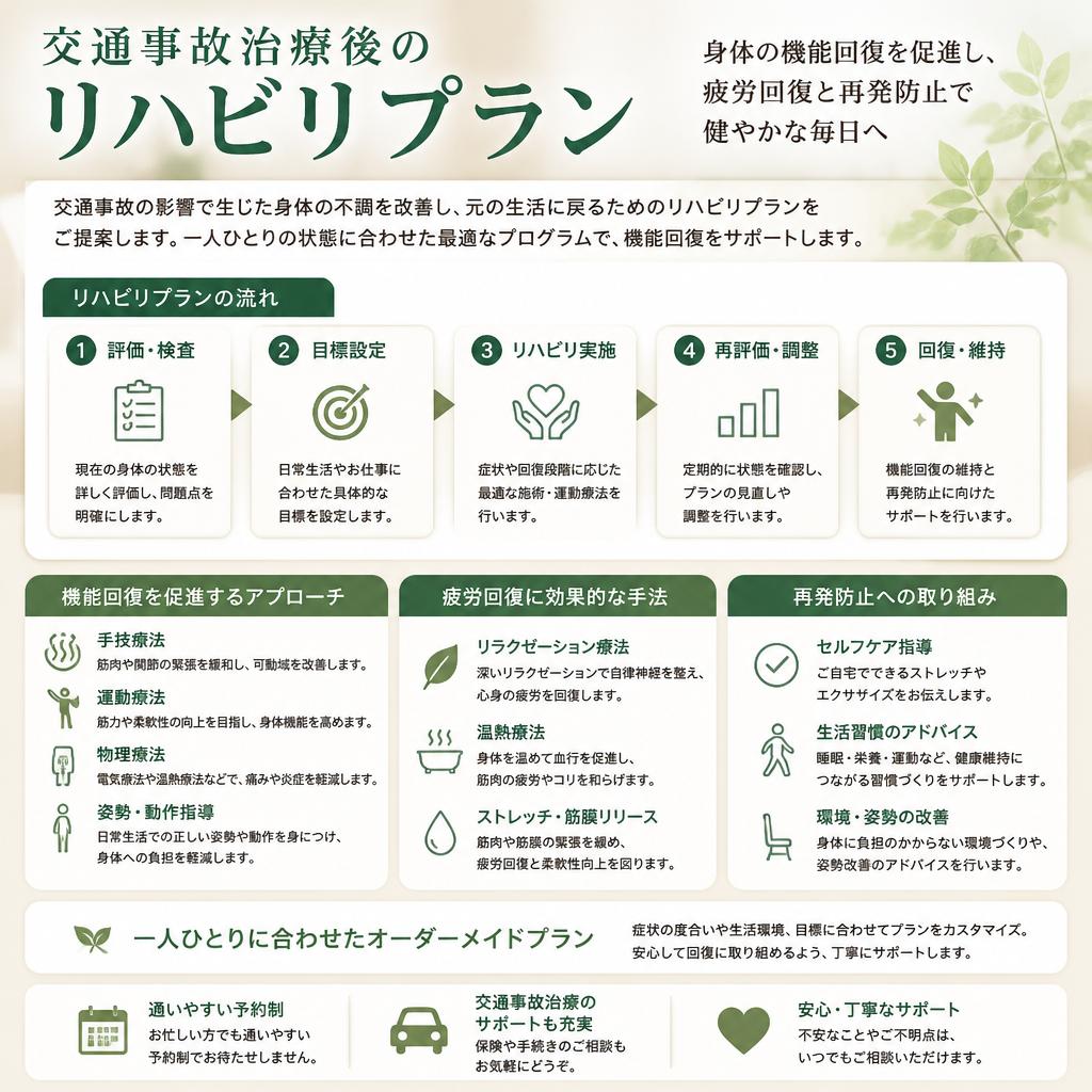 リハビリと疲労回復に特化した施術